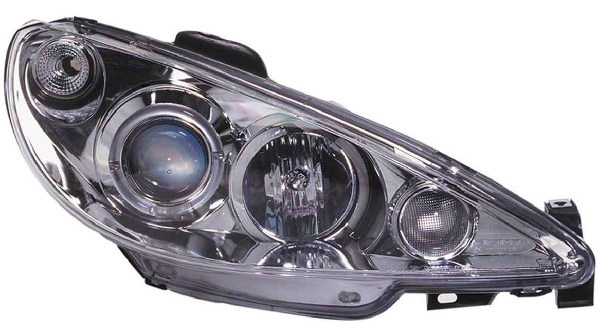 Set+de+phares+sur+mesure+pour+Peugeot+206+2002-+incl+GTi+1999-+-+Chrom%C3%A9+-+incl.+Angel-Eyes